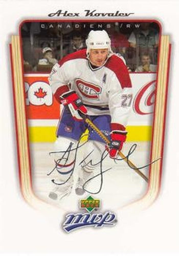 #204 Alex Kovalev - Montreal Canadiens - 2005-06 Upper Deck MVP Hockey