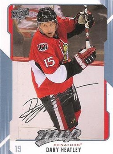 #204 Dany Heatley - Ottawa Senators - 2008-09 Upper Deck MVP Hockey
