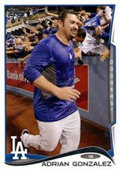 #204b Adrian Gonzalez - Los Angeles Dodgers - 2014 Topps Baseball