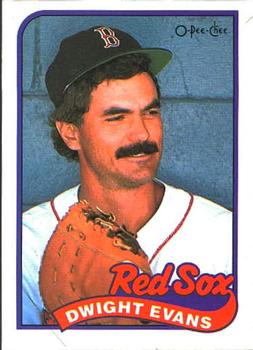 #205 Dwight Evans - Boston Red Sox - 1989 O-Pee-Chee Baseball