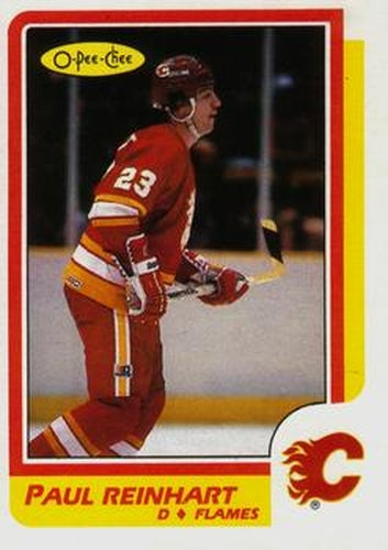 #205 Paul Reinhart - Calgary Flames - 1986-87 O-Pee-Chee Hockey