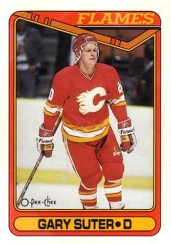 #205 Gary Suter - Calgary Flames - 1990-91 O-Pee-Chee Hockey