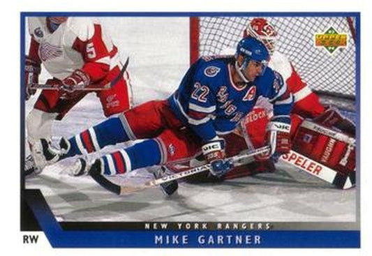 #205 Mike Gartner - New York Rangers - 1993-94 Upper Deck Hockey