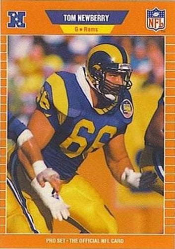 #205 Tom Newberry - Los Angeles Rams - 1989 Pro Set Football