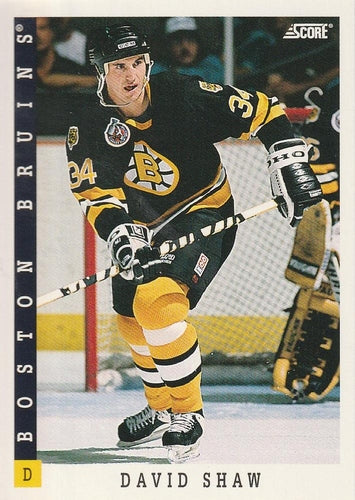 #205 David Shaw - Boston Bruins - 1993-94 Score Canadian Hockey