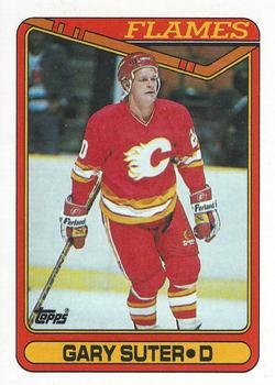#205 Gary Suter - Calgary Flames - 1990-91 Topps Hockey