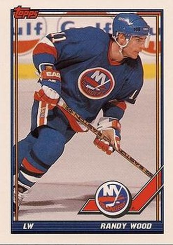 #205 Randy Wood - New York Islanders - 1991-92 Topps Hockey