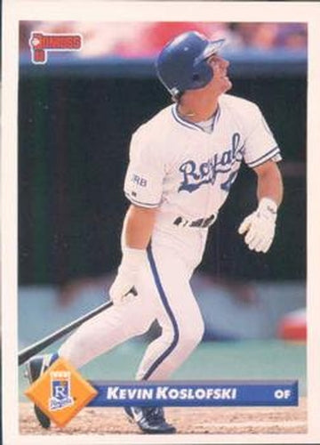 #205 Kevin Koslofski - Kansas City Royals - 1993 Donruss Baseball
