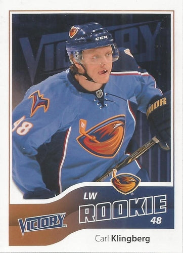 #205 Carl Klingberg - Atlanta Thrashers - 2011-12 Upper Deck Victory Hockey