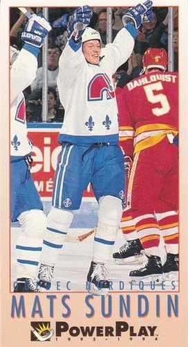 #205 Mats Sundin - Quebec Nordiques - 1993-94 Fleer PowerPlay Hockey