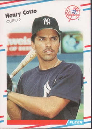 #205 Henry Cotto - New York Yankees - 1988 Fleer Baseball