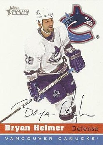 #205 Bryan Helmer - Vancouver Canucks - 2000-01 Topps Heritage Hockey