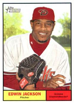 #205 Edwin Jackson - Arizona Diamondbacks - 2010 Topps Heritage Baseball