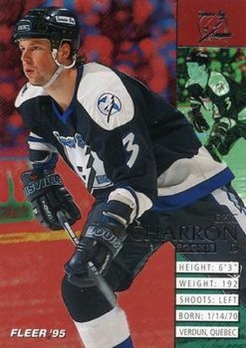 #205 Eric Charron - Tampa Bay Lightning - 1994-95 Fleer Hockey