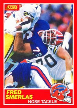 #205 Fred Smerlas - Buffalo Bills - 1989 Score Football