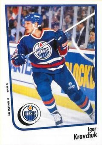 #205 Igor Kravchuk - Edmonton Oilers - 1994-95 Panini Hockey Stickers
