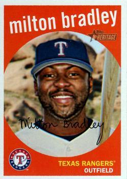 #205 Milton Bradley - Texas Rangers - 2008 Topps Heritage Baseball