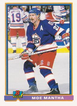 #205 Moe Mantha - Winnipeg Jets - 1991-92 Bowman Hockey