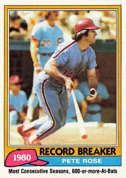 #205 Pete Rose - Philadelphia Phillies - 1981 Topps Baseball