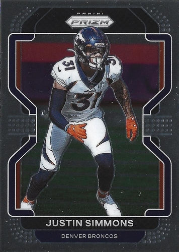 #205 Justin Simmons - Denver Broncos - 2021 Panini Prizm Football
