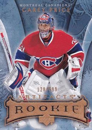 #205 Carey Price - Montreal Canadiens - 2007-08 Upper Deck Artifacts Hockey