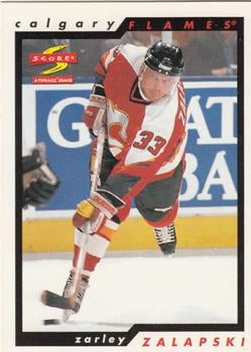 #205 Zarley Zalapski - Calgary Flames - 1996-97 Score Hockey