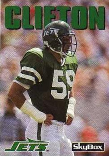 #205 Kyle Clifton - New York Jets - 1992 SkyBox Impact Football