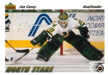 #205 Jon Casey - Minnesota North Stars - 1991-92 Upper Deck Hockey