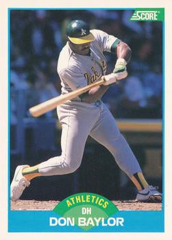 #205 Don Baylor - Oakland Athletics - 1989 Score Baseball