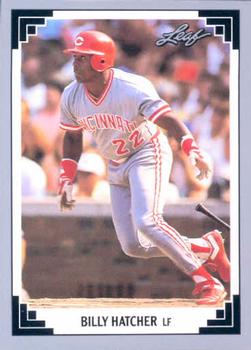 #205 Billy Hatcher - Cincinnati Reds - 1991 Leaf Baseball