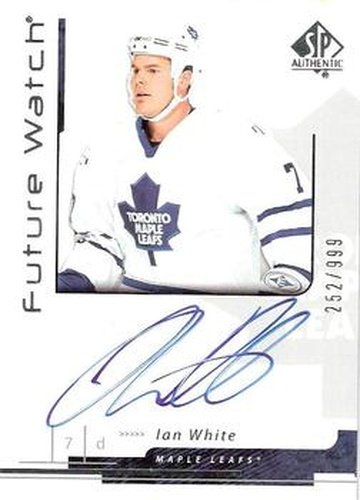 #205 Ian White - Toronto Maple Leafs - 2006-07 SP Authentic Hockey