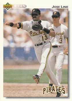 #205 Jose Lind - Pittsburgh Pirates - 1992 Upper Deck Baseball