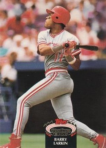 #100 Barry Larkin - Cincinnati Reds - 1992 Stadium Club Baseball