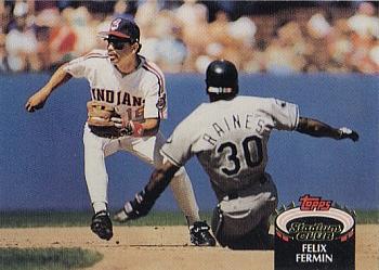 #102 Felix Fermin - Cleveland Indians - 1992 Stadium Club Baseball