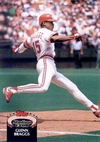 #13 Glenn Braggs - Cincinnati Reds - 1992 Stadium Club Baseball