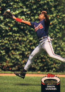 #15 Deion Sanders - Atlanta Braves - 1992 Stadium Club Baseball