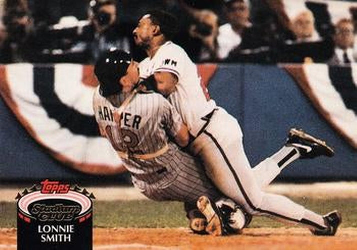 #282 Lonnie Smith - Atlanta Braves - 1992 Stadium Club Baseball
