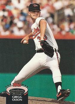 #293 Gregg Olson - Baltimore Orioles - 1992 Stadium Club Baseball