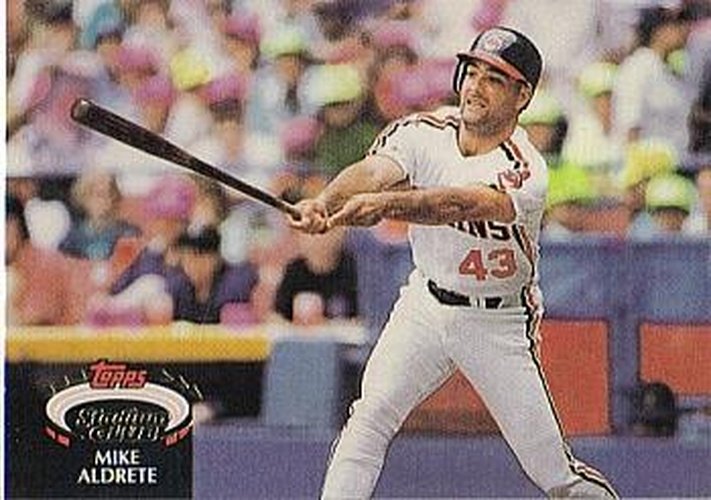 #305 Mike Aldrete - Cleveland Indians - 1992 Stadium Club Baseball