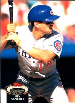 #308 Rey Sanchez - Chicago Cubs - 1992 Stadium Club Baseball