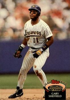 #309 Gary Sheffield - Milwaukee Brewers - 1992 Stadium Club Baseball