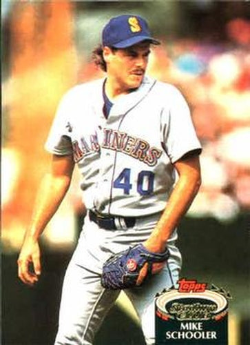 #313 Mike Schooler - Seattle Mariners - 1992 Stadium Club Baseball