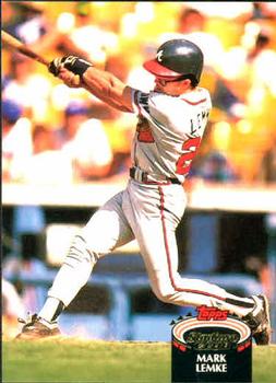 #316 Mark Lemke - Atlanta Braves - 1992 Stadium Club Baseball