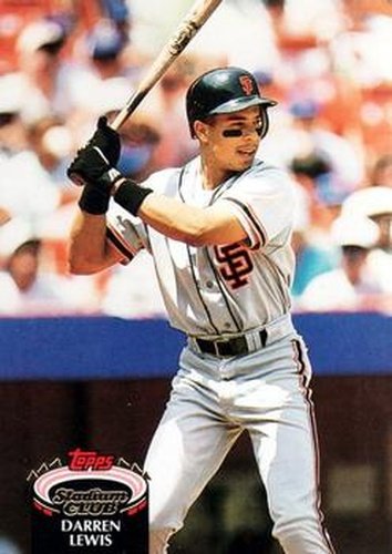 #31 Darren Lewis - San Francisco Giants - 1992 Stadium Club Baseball
