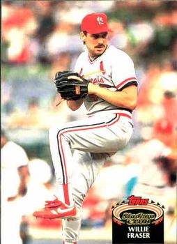 #33 Willie Fraser - St. Louis Cardinals - 1992 Stadium Club Baseball