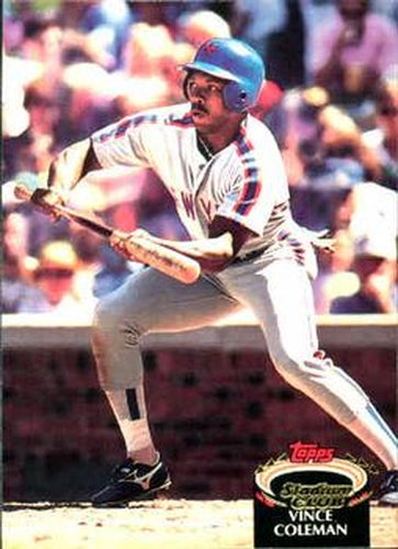 #40 Vince Coleman - New York Mets - 1992 Stadium Club Baseball