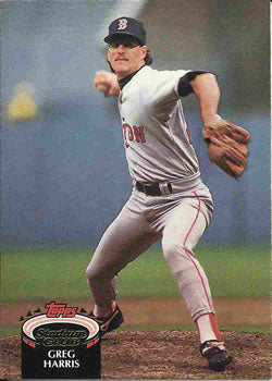 #49 Greg Harris - Boston Red Sox - 1992 Stadium Club Baseball