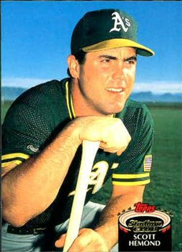 #62 Scott Hemond - Oakland Athletics - 1992 Stadium Club Baseball