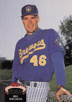 #758 Bill Wegman - Milwaukee Brewers - 1992 Stadium Club Baseball