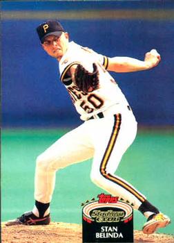 #75 Stan Belinda - Pittsburgh Pirates - 1992 Stadium Club Baseball
